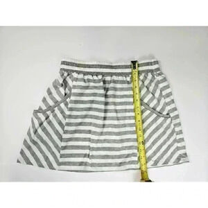 Maurices Cotton Grey/White Striped Skirt Size Medium
